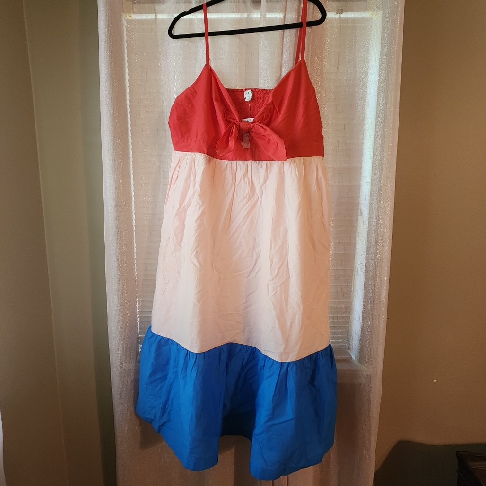 Tiered color block J. Crew Dress Size 18